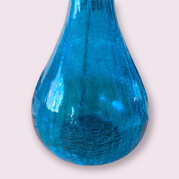 Cerulean Blue Glass Lamp - Picture 2 of 3